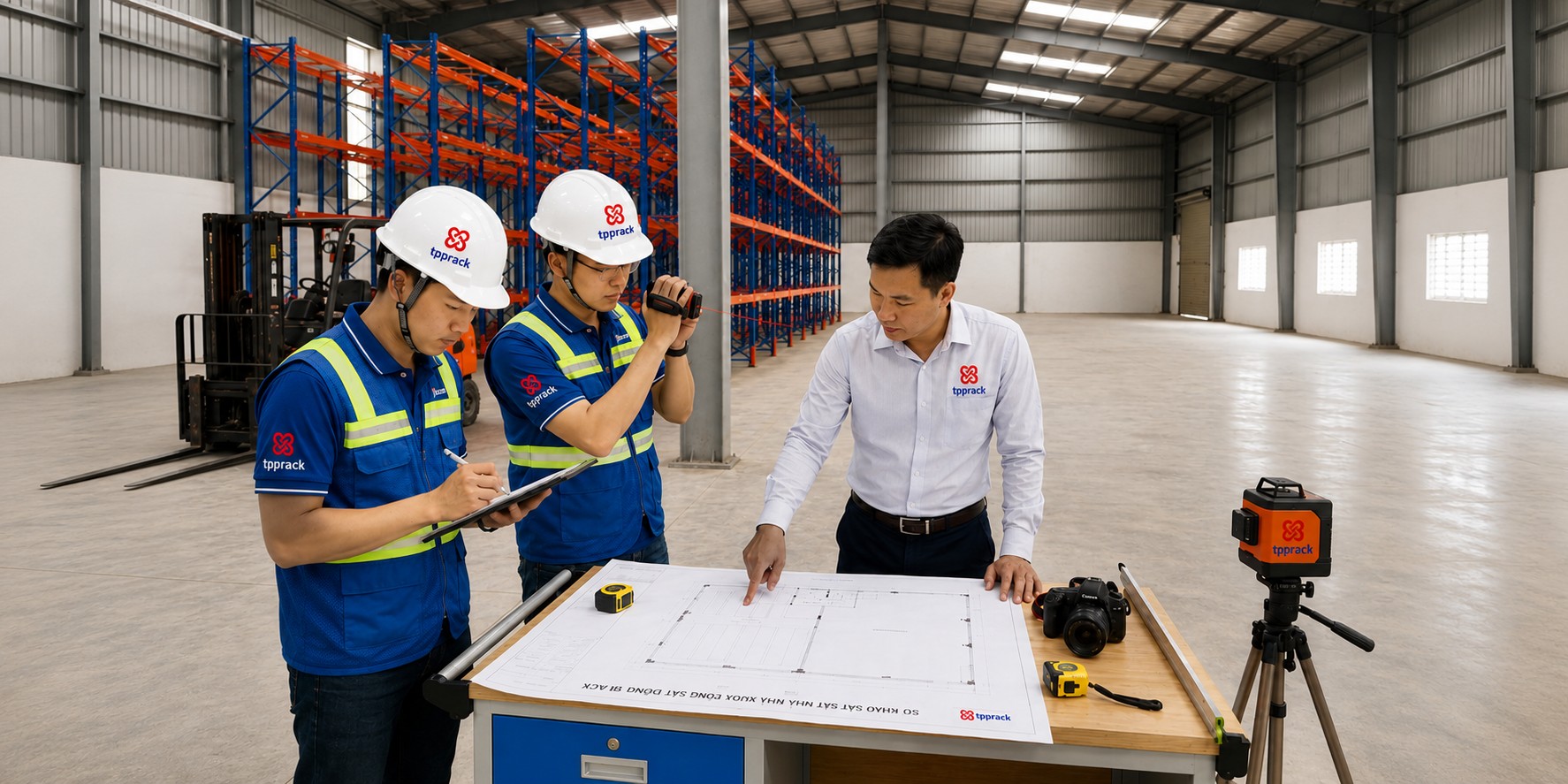 Khảo sát mặt bằng kho trước khi thiết kế kệ