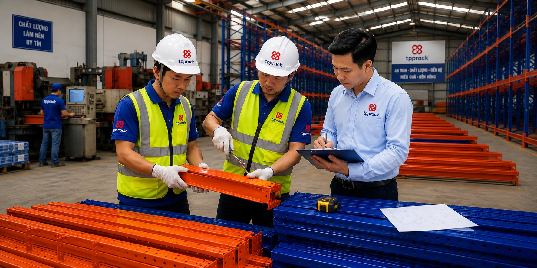 Sản xuất hệ thống kệ kho tại nhà máy TPPRACK