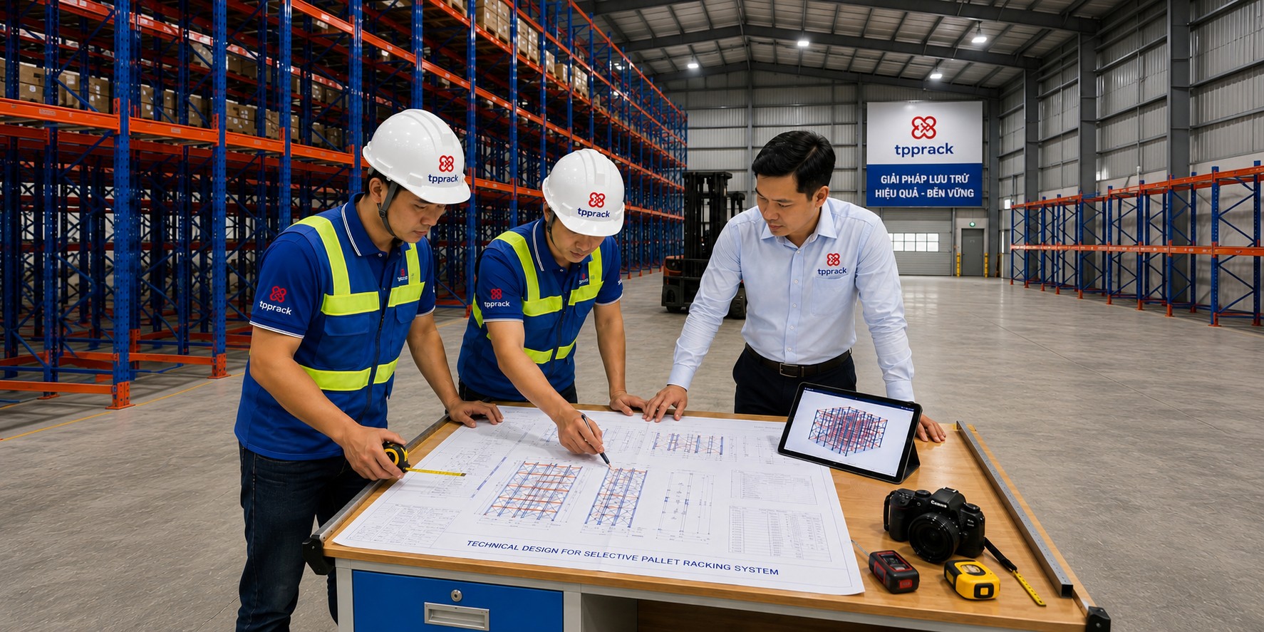 Thiết kế kỹ thuật hệ thống kệ kho theo tải trọng