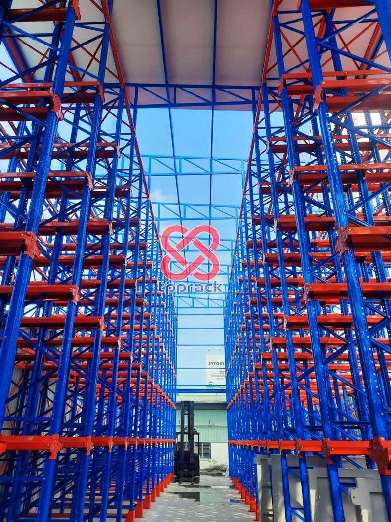 Kệ kho Drive In TPPRACK tối ưu diện tích lưu trữ hàng hóa